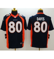 Nike Broncos #80 Vernon Davis Navy Blue Alternate Mens Stitched NFL New Limited Jersey