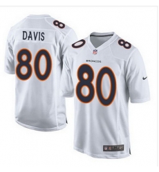 Nike Broncos #80 Vernon Davis White Mens Stitched NFL Game Event Jersey