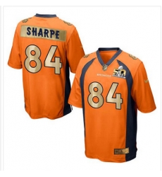 Nike Broncos #84 Shannon Sharpe Orange Team Color Mens Stitched NFL Game Super Bowl 50 Collection Jersey