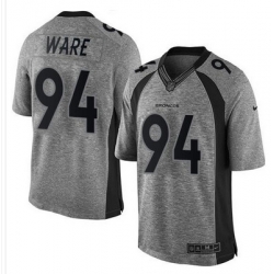 Nike Broncos #94 DeMarcus Ware Gray Mens Stitched NFL Limited Gridiron Gray Jersey