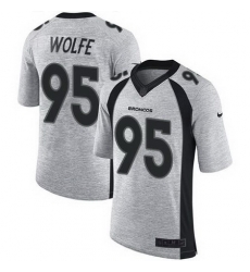 Nike Broncos #95 Derek Wolfe Gray Mens Stitched NFL Limited Gridiron Gray II Jersey