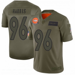 Nike Broncos 96 Shelby Harris Camo Men Stitched NFL Limited 2019 Salute To Service Jersey