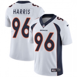 Nike Broncos 96 Shelby Harris White Men Stitched NFL Vapor Untouchable Limited Jersey