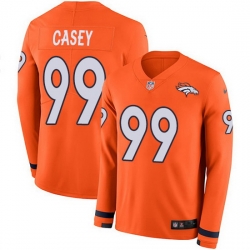 Nike Broncos 99 Jurrell Casey Orange Team Color Men Stitched NFL Limited Therma Long Sleeve Jersey