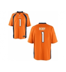 Nike Denver Broncos 1 Brandley Roby Orange Elite NFL Jersey