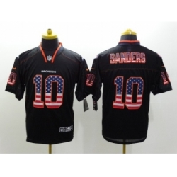 Nike Denver Broncos 10 Emmanuel Sanders Black Elite USA Flag Fashion NFL Jersey