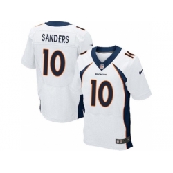 Nike Denver Broncos 10 Emmanuel Sanders White Elite NFL Jersey