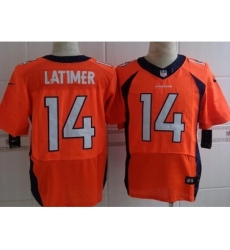 Nike Denver Broncos 14 Cody Latimer Orange Elite NFL Jersey