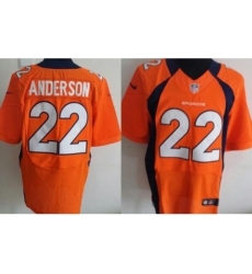 Nike Denver Broncos 22 CJ Anderson Orange Elite NFL Jersey