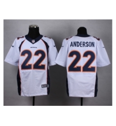 Nike Denver Broncos 22 C.J. Anderson white Elite NFL Jersey