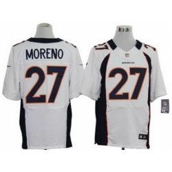 Nike Denver Broncos 27 Knowshon Moreno White Elite NFL Jersey