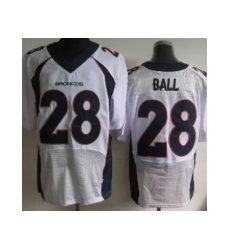 Nike Denver Broncos 28 Montee Ball White Elite NFL Jersey
