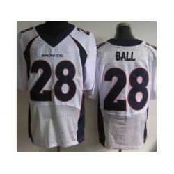 Nike Denver Broncos 28 Montee Ball White Elite NFL Jersey