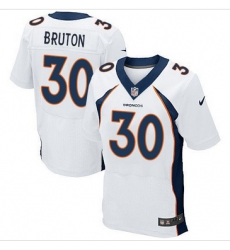 Nike Denver Broncos #30 David Bruton White Mens Stitched NFL New Elite Jersey