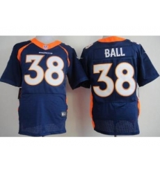 Nike Denver Broncos 38 Montee Ball Blue Elite NFL Jersey