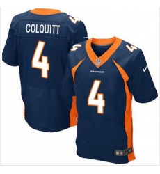 Nike Denver Broncos #4 Britton Colquitt Navy Blue Alternate Mens Stitched NFL New Elite Jersey