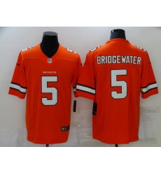 Nike Denver Broncos 5 Teddy Bridgewater Orange Color Rush Limited Jersey