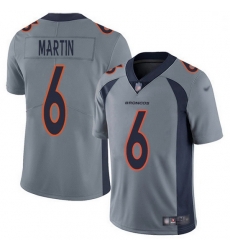Nike Denver Broncos 6 Sam Martin Gray Men Stitched NFL Limited Inverted Legend Jersey