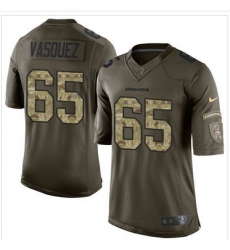 Nike Denver Broncos #65 Louis Vasquez Green Men 27s Stitched NFL Limited Salute To Service Jersey