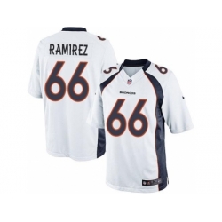 Nike Denver Broncos 66 Manny Ramirez White Game NFL Jersey