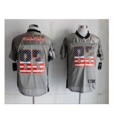 Nike Denver Broncos 83 Wes Welker Grey Elite USA Flag Fashion NFL Jersey