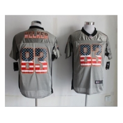 Nike Denver Broncos 83 Wes Welker Grey Elite USA Flag Fashion NFL Jersey