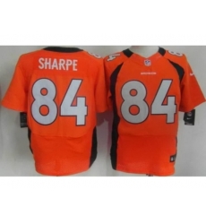 Nike Denver Broncos 84 Shannon Sharpe Orange Elite NFL Jersey