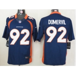 Nike Denver Broncos 92 Elvis Dumervil Blue Limited NFL Jersey