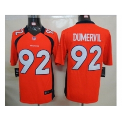 Nike Denver Broncos 92 Elvis Dumervil Orange Limited NFL Jersey