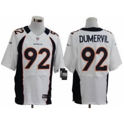 Nike Denver Broncos 92 Elvis Dumervil White Elite NFL Jersey