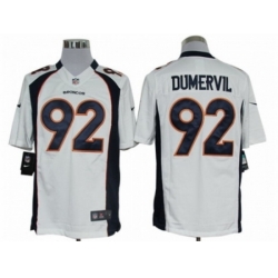 Nike Denver Broncos 92 Elvis Dumervil White Limited NFL Jersey