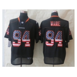 Nike Denver Broncos 94 DeMarcus Ware Black Elite USA Flag Fashion NFL Jersey