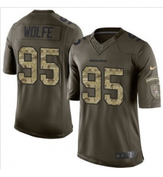 Nike Denver Broncos #95 Derek Wolfe Green Men 27s Stitched NFL Limited Salute To Service Jersey