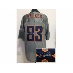 Nike denver broncos 83 Wes Welker grey Elite shadow signature NFL Jersey