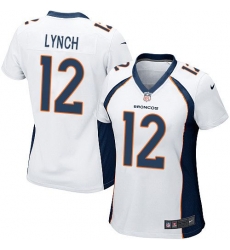 Nike Broncos #12 Paxton Lynch White Womens Stitched NFL New Elite Jersey