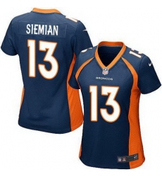 Nike Broncos #13 Trevor Siemian Blue Alternate Womens Stitched NFL New Elite Jersey