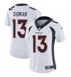 Nike Broncos #13 Trevor Siemian White Womens Stitched NFL Vapor Untouchable Limited Jersey