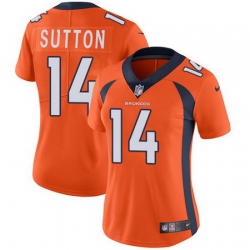 Nike Broncos #14 Courtland Sutton Orange Team Color Womens Stitched NFL Vapor Untouchable Limited Jersey