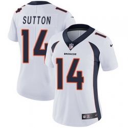 Nike Broncos #14 Courtland Sutton White Womens Stitched NFL Vapor Untouchable Limited Jersey