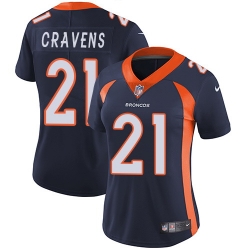 Nike Broncos #21 Su a Cravens Blue Alternate Womens Stitched NFL Vapor Untouchable Limited Jersey