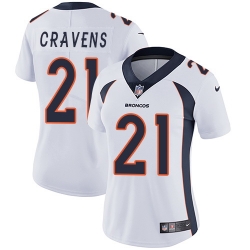 Nike Broncos #21 Su a Cravens White Womens Stitched NFL Vapor Untouchable Limited Jersey