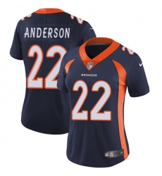 Nike Broncos #22 C J  Anderson Blue Alternate Womens Stitched NFL Vapor Untouchable Limited Jersey