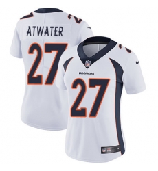 Nike Broncos #27 Steve Atwater White Womens Stitched NFL Vapor Untouchable Limited Jersey