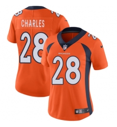 Nike Broncos #28 Jamaal Charles Orange Team Color Womens Stitched NFL Vapor Untouchable Limited Jersey