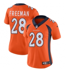 Nike Broncos #28 Royce Freeman Orange Team Color Women Stitched NFL Vapor Untouchable Limited Jersey