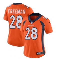 Nike Broncos #28 Royce Freeman Orange Team Color Womens Stitched NFL Vapor Untouchable Limited Jersey