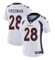 Nike Broncos #28 Royce Freeman White Women Stitched NFL Vapor Untouchable Limited Jersey
