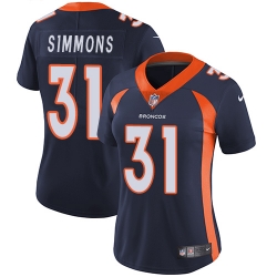 Nike Broncos #31 Justin Simmons Blue Alternate Womens Stitched NFL Vapor Untouchable Limited Jersey