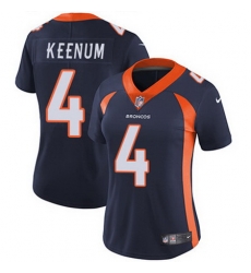 Nike Broncos #4 Case Keenum Blue Alternate Womens Stitched NFL Vapor Untouchable Limited Jersey