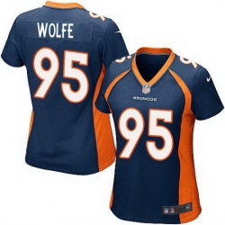 Nike Broncos #95 Derek Wolfe Blue Alternate Womens Stitched NFL New Elite Jersey